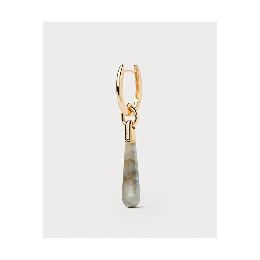 NEW PDPAOLA women's large drop pendant earrings in gold/labradorite